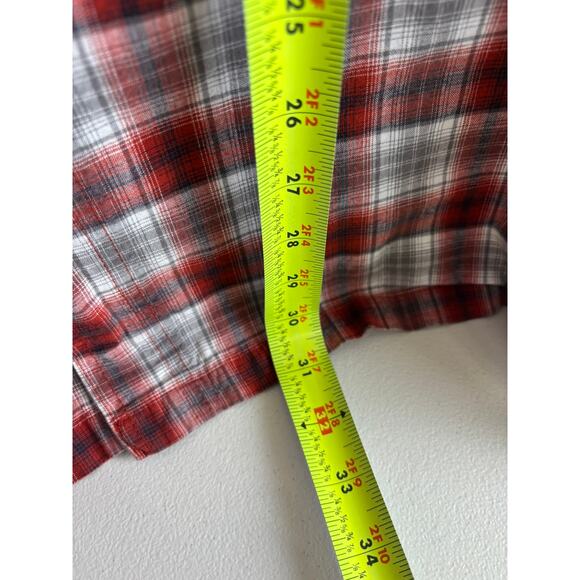 Red Head Brand Bass Pro Short Sleeve Red Plaid Button Down Shirt Size XL - Picture 10 of 10